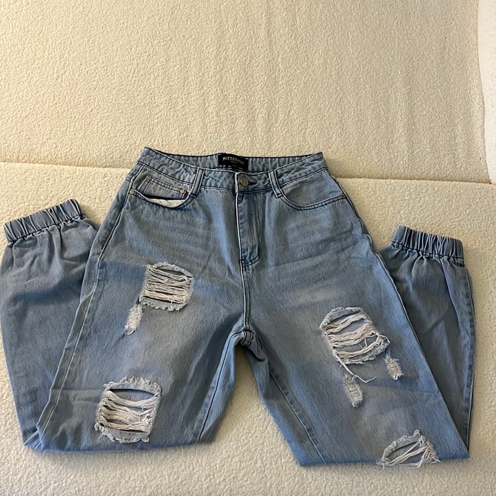 Denim joggers